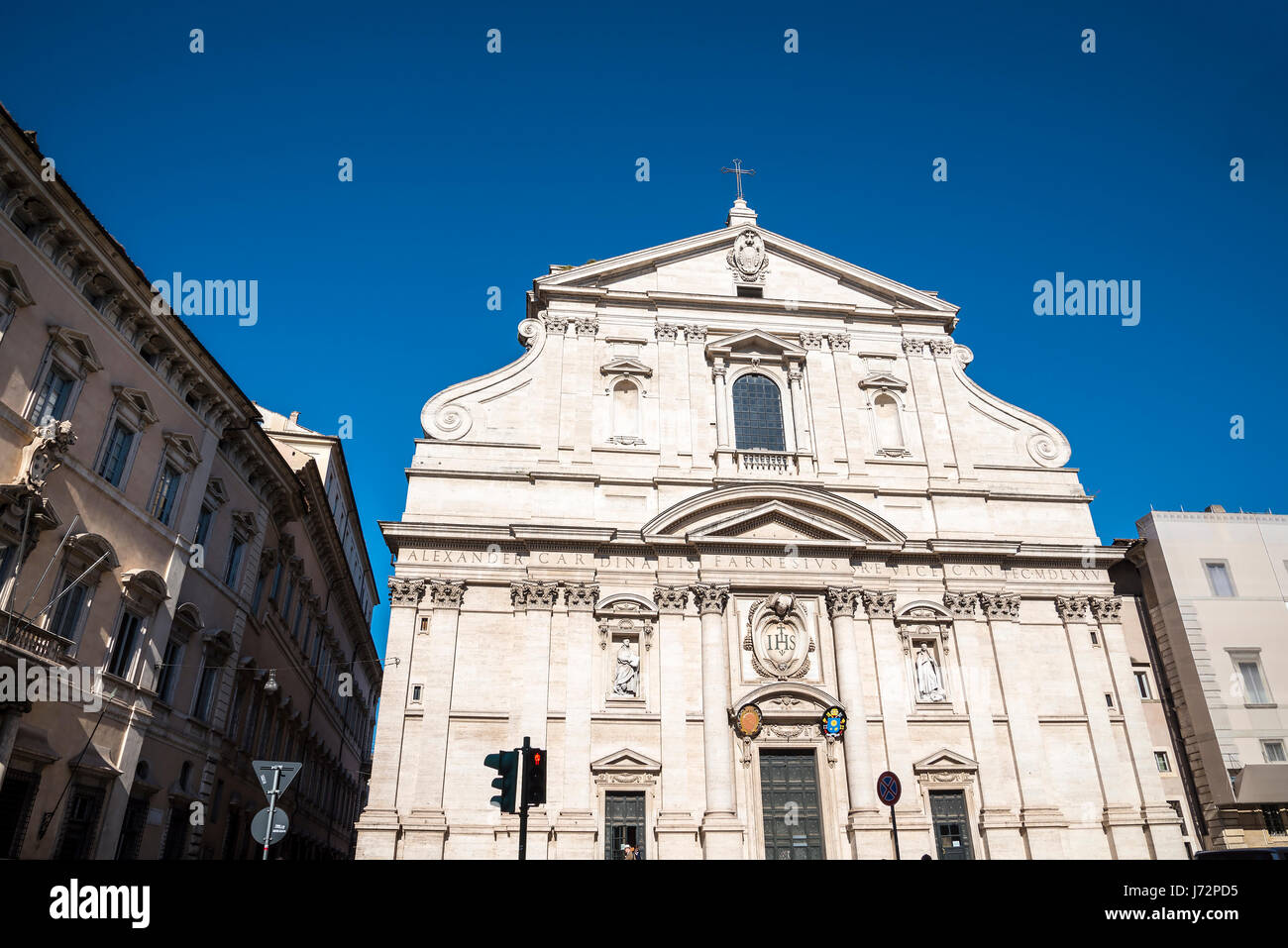 The Church of the Gesù is located in the Piazza del Gesù in Rome. The ...