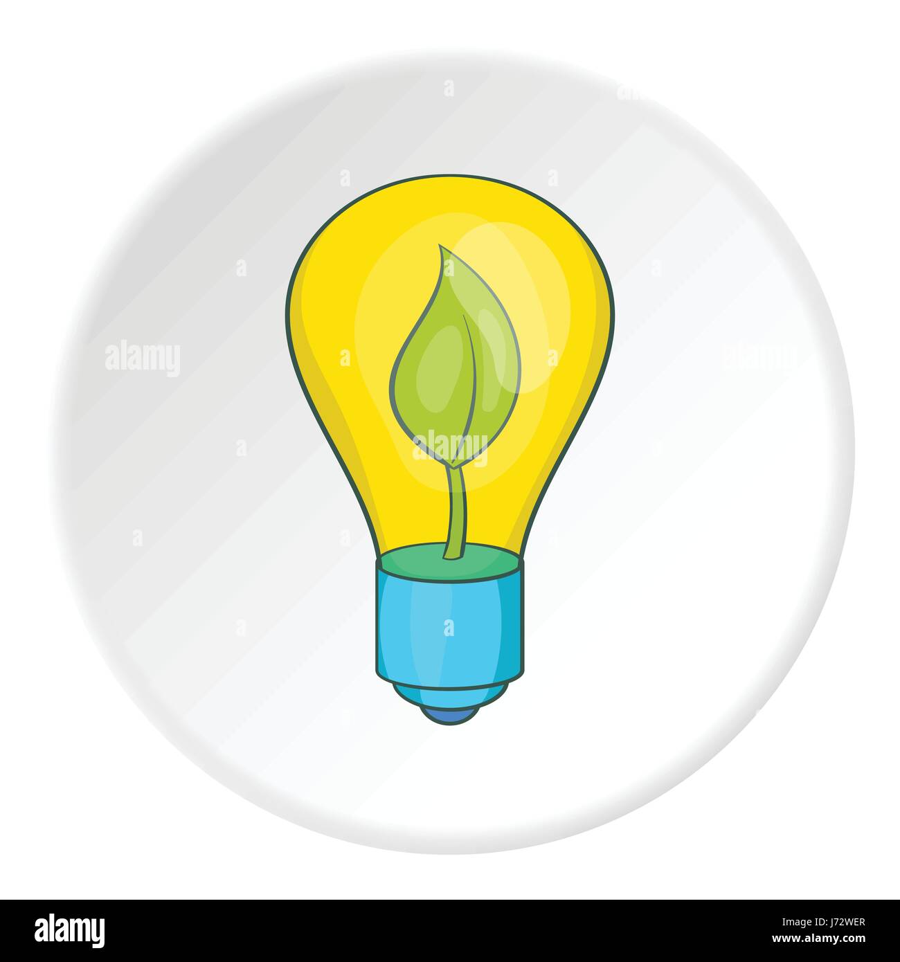 Eco light bulb icon, cartoon style Stock Vector Image & Art - Alamy