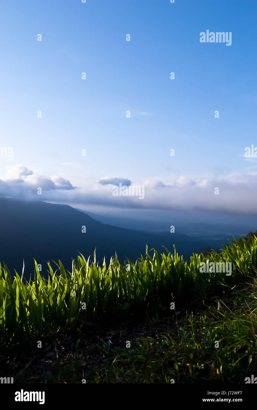 Beautiful mountains landscape and cloud blue sky Stock Photo - Alamy