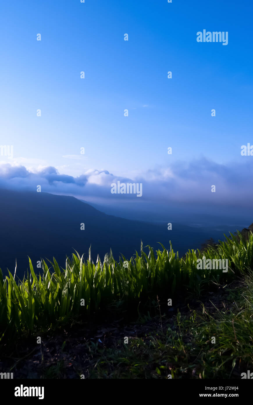Beautiful mountains landscape and cloud blue sky Stock Photo - Alamy