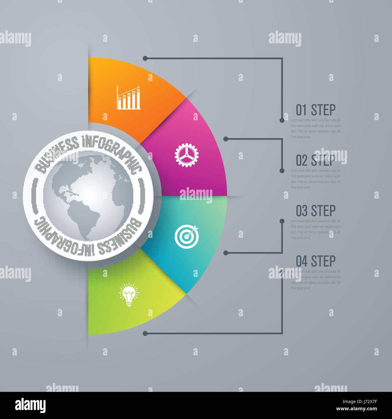 Design infographic template 4 steps Stock Vector Image & Art - Alamy
