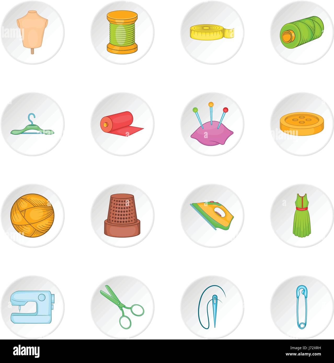 Tailoring icons set, cartoon style Stock Vector Image & Art - Alamy