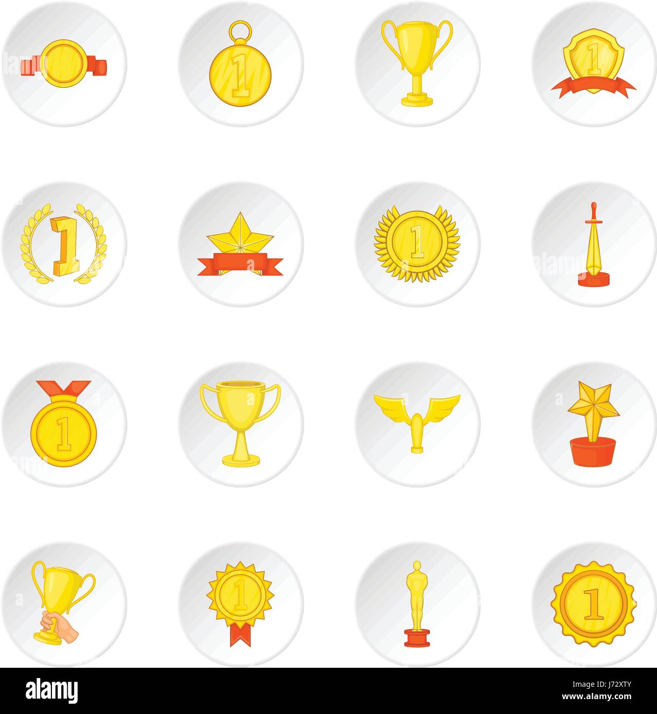 Trophy award icons set, cartoon style Stock Vector Image & Art - Alamy