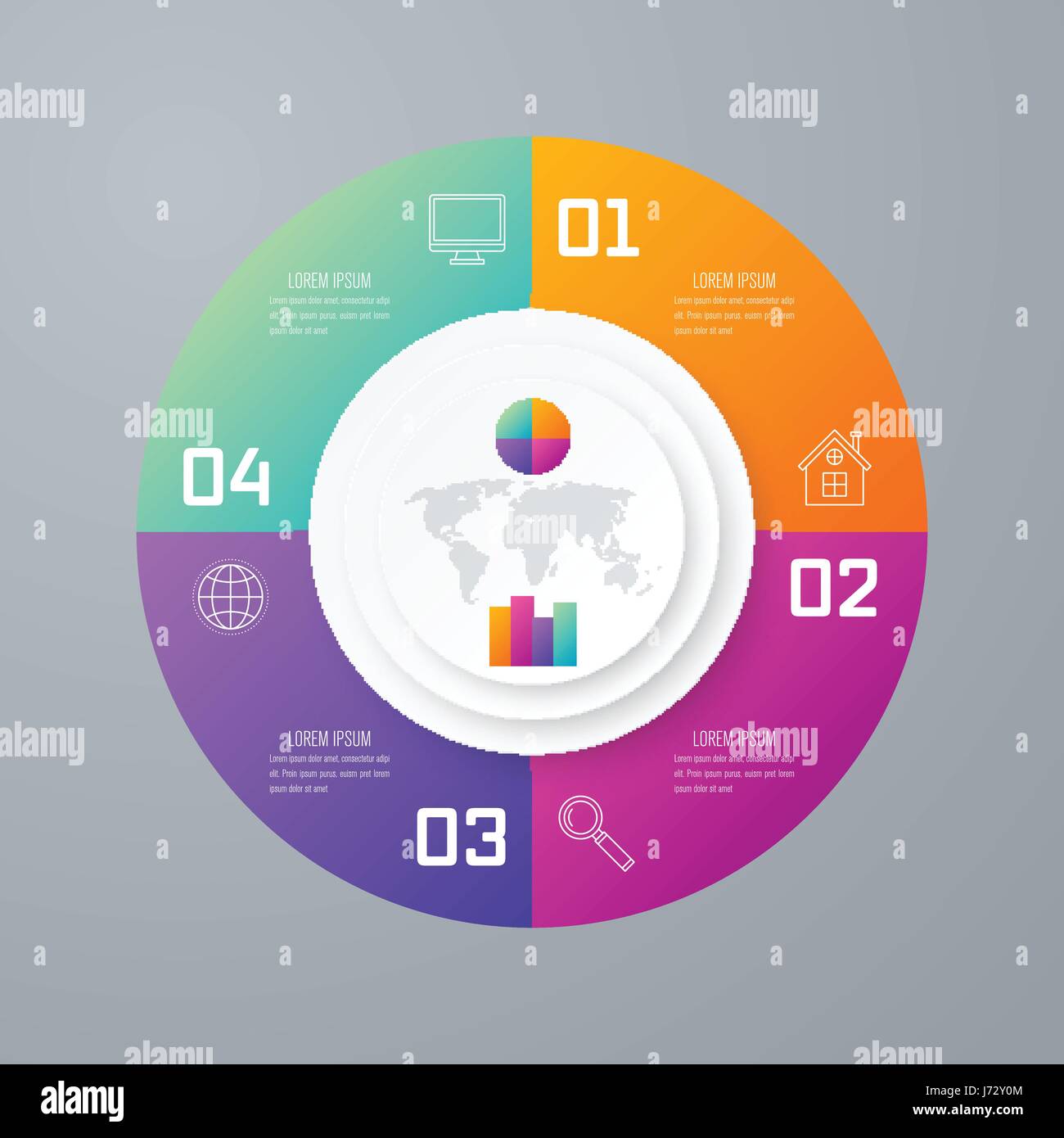 emplate for cycle diagram, graph, presentation Stock Vector Image & Art ...