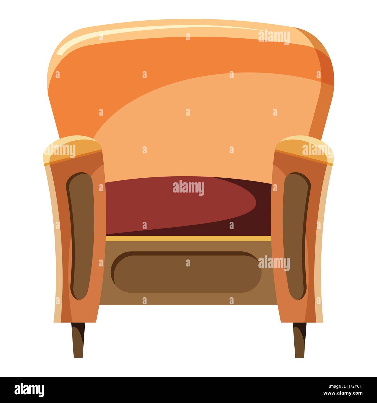 Chair with wood trim icon, cartoon style Stock Vector Image & Art - Alamy