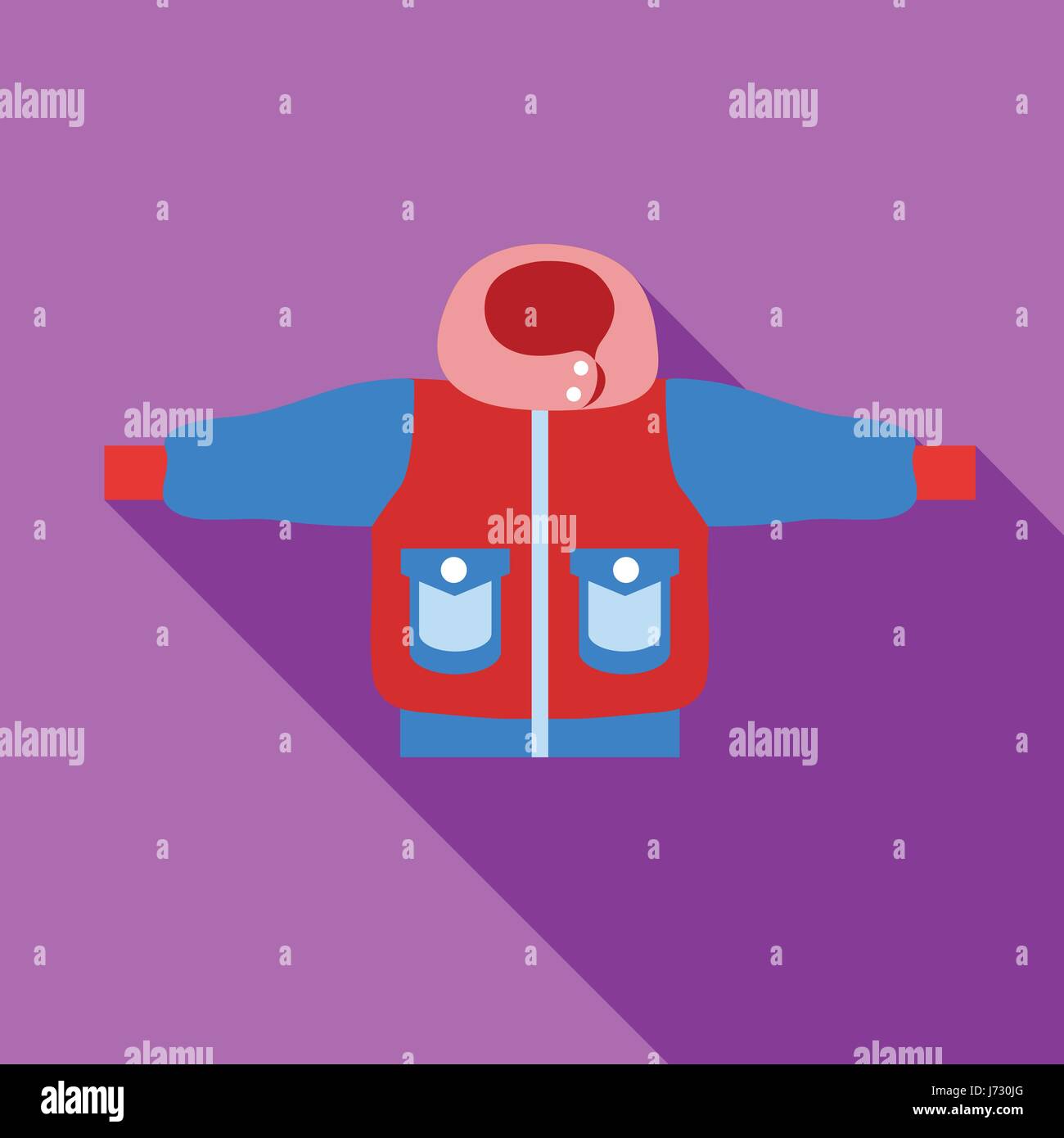 Winter jacket icon, flat style Stock Vector Image & Art - Alamy