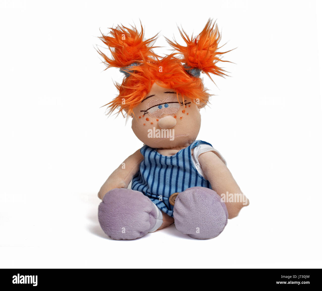 soft teddy doll funny red head laugh laughs laughing twit giggle smile smiling Stock Photo