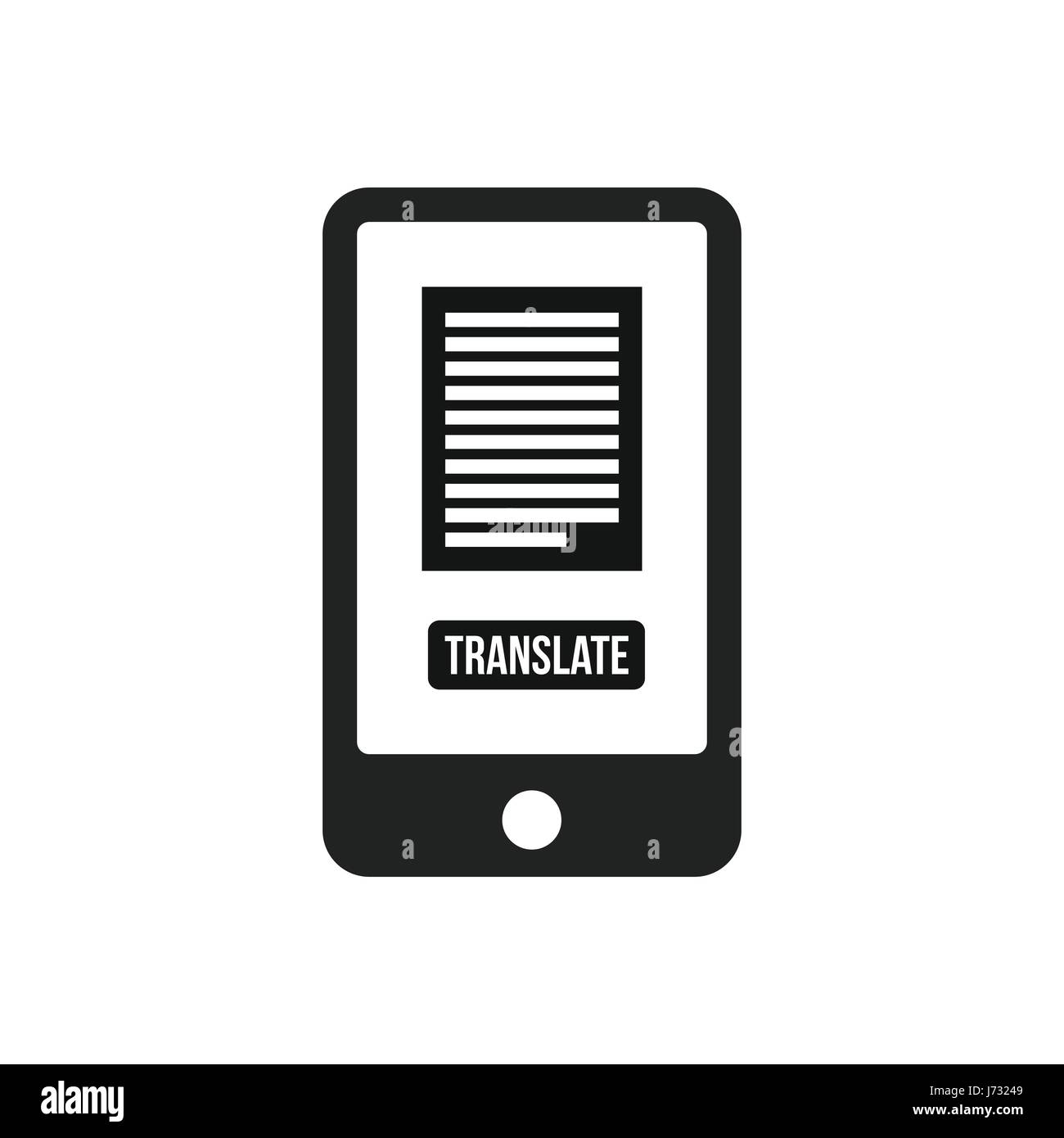 Translate application on a smartphone icon Stock Vector Image & Art - Alamy
