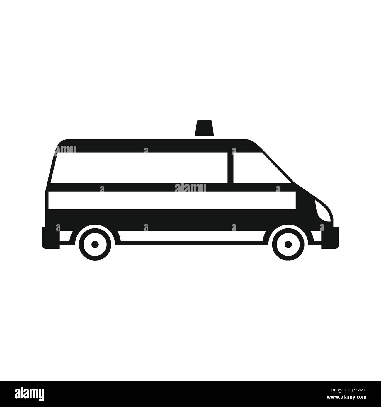 Ambulance car icon, simple style Stock Vector