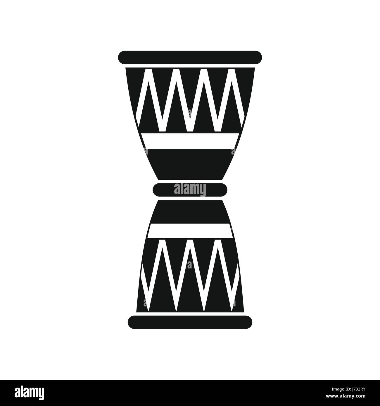 African percussion handmade wooden drum Stock Vector Images - Alamy