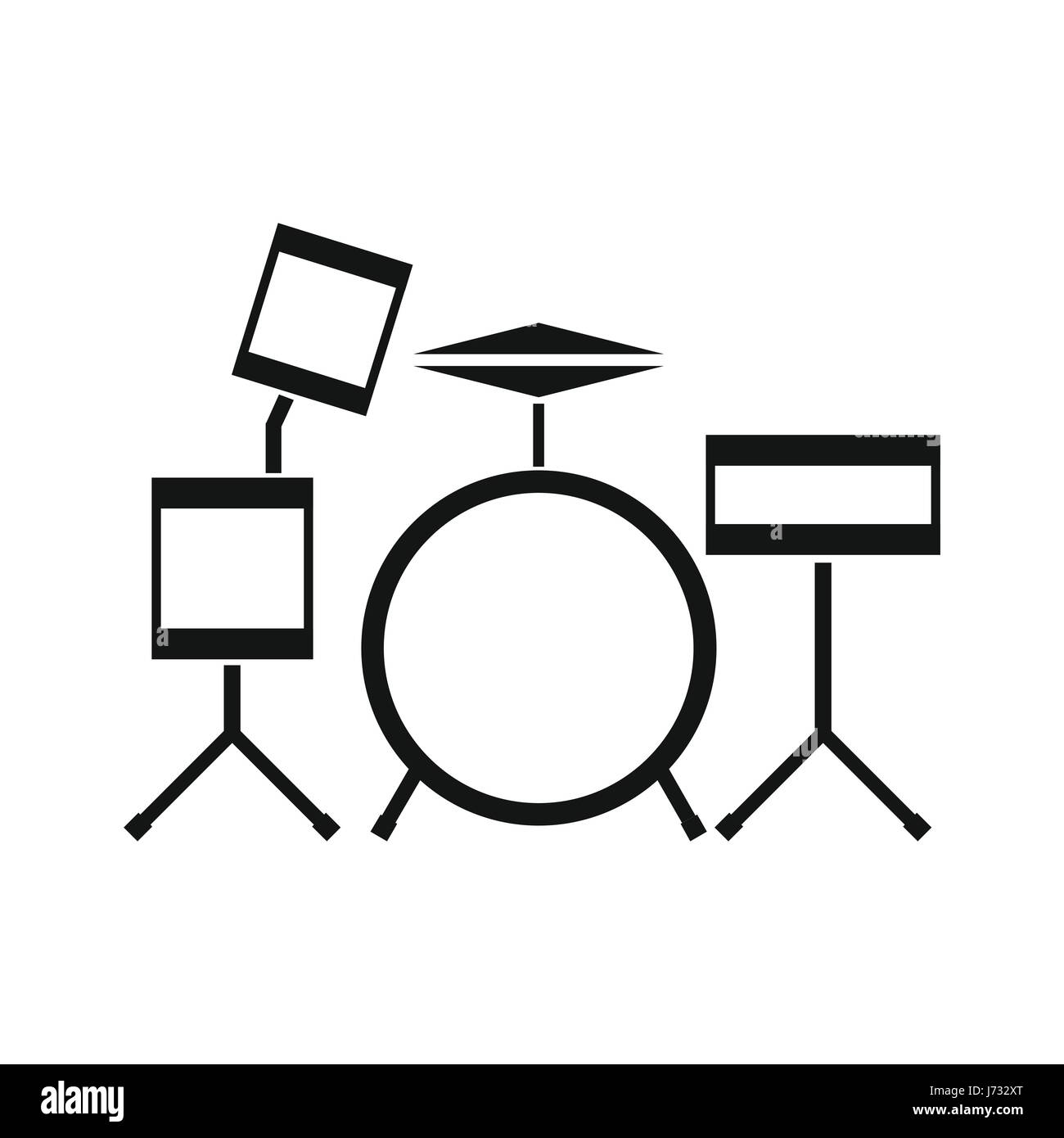 Drum kit icon, simple style Stock Vector Image & Art Alamy