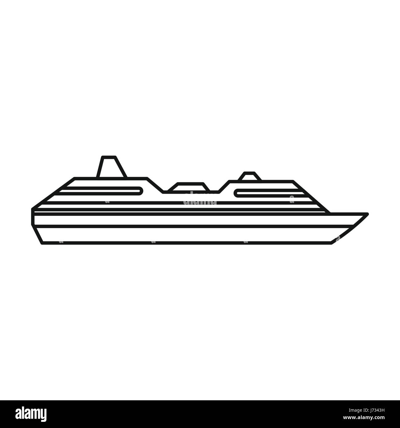 Cruise ship icon, outline style Stock Vector Image & Art - Alamy