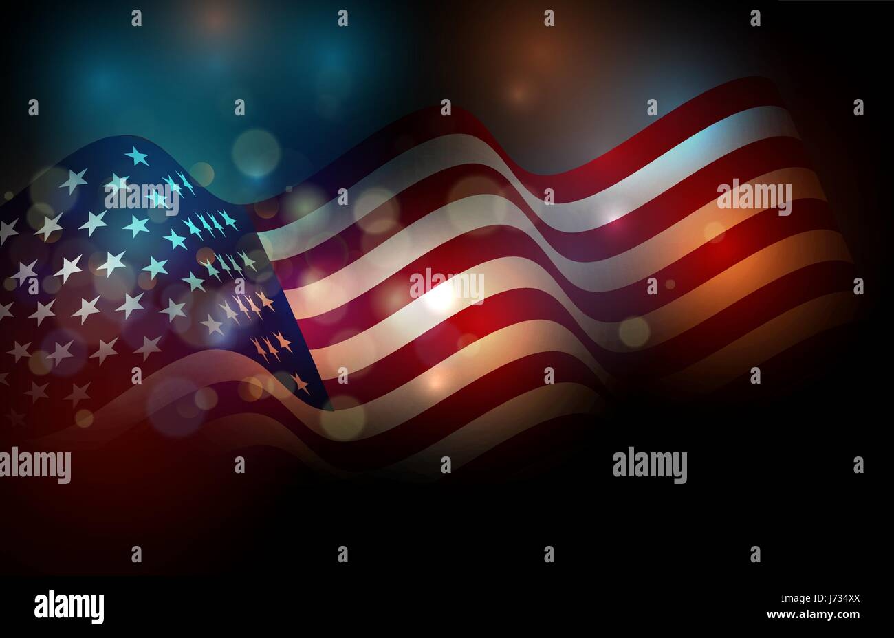 United States flag Stock Vector