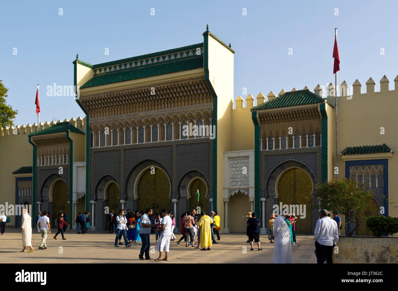 Gate to the Royal Palace in Fes, Morocco Stock Photo - Alamy