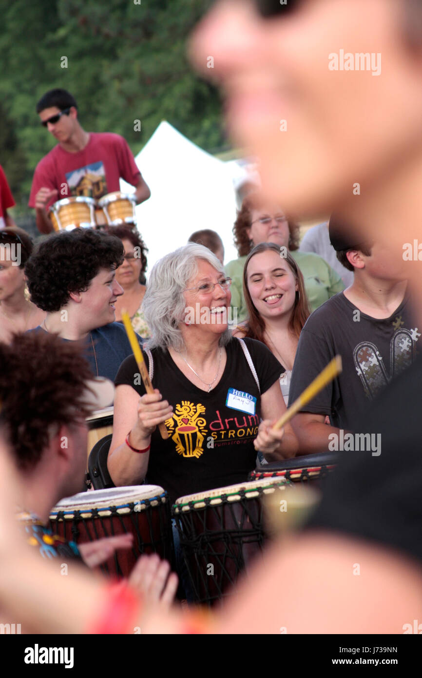 DrumStrong - Main Drum Circle Stock Photo - Alamy