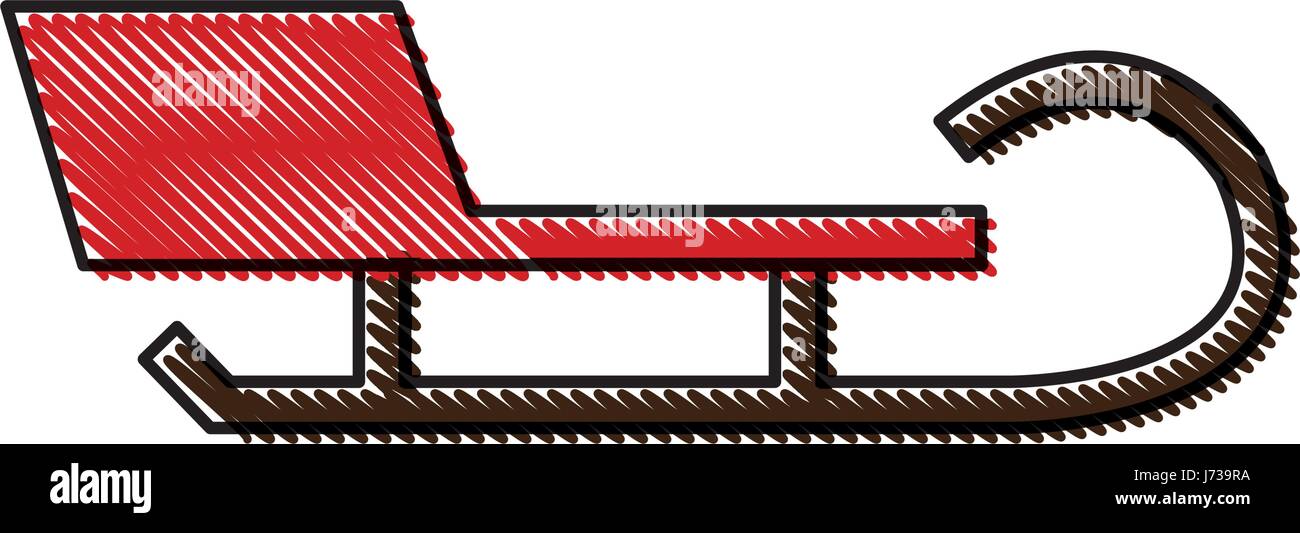 Christmas Santa sleigh - red and golden sledge isolated Stock Vector ...
