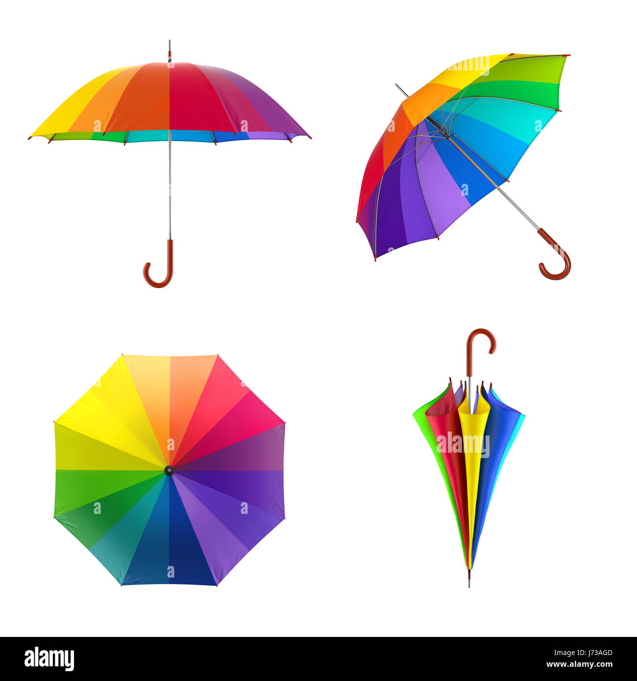 Multi color umbrella Cut Out Stock Images & Pictures Alamy