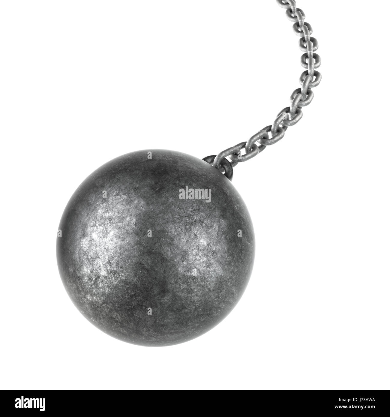 Wrecking ball isolated on a white background. Stock Photo