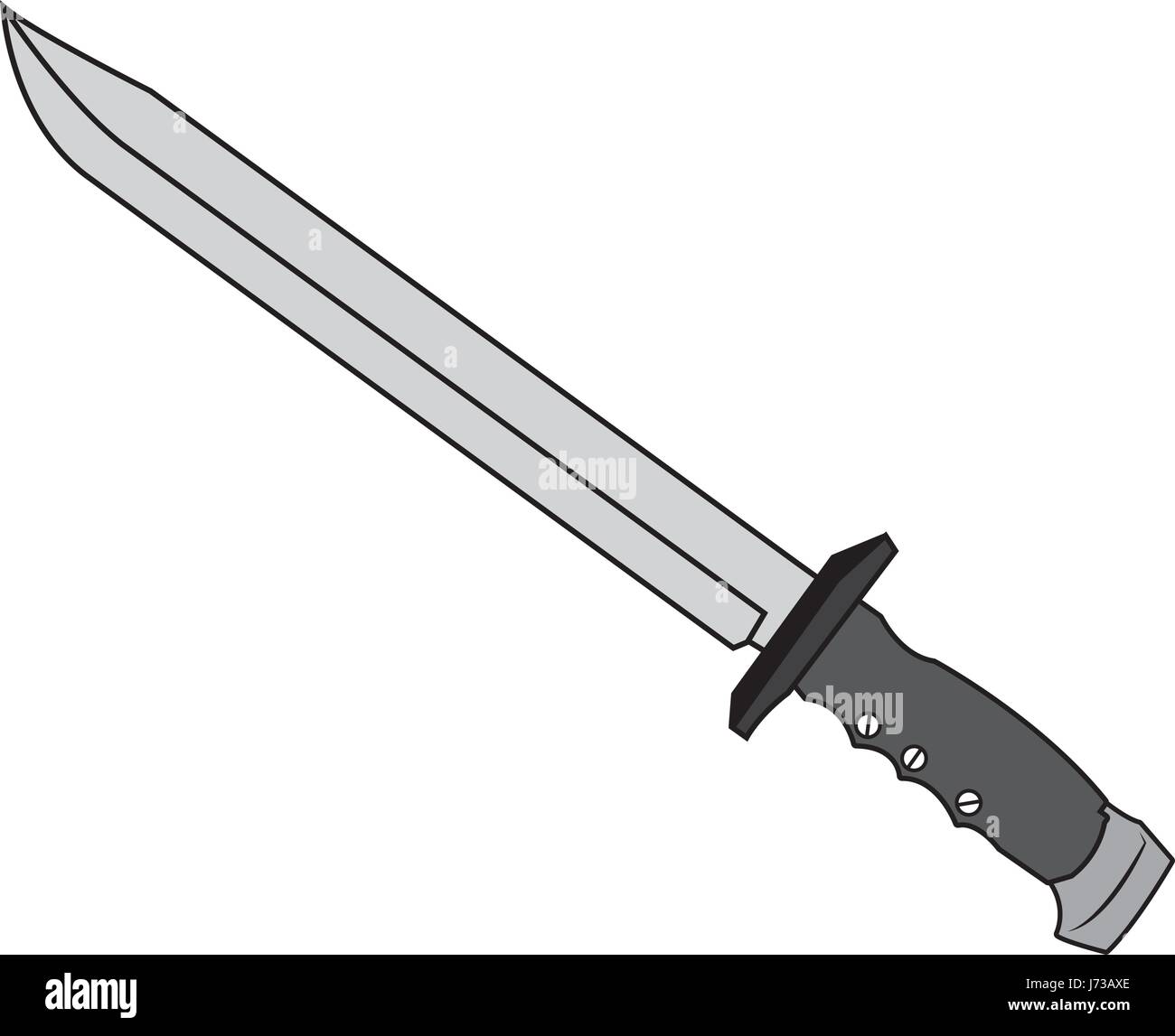 sword weapon vintage war decoration image Stock Vector