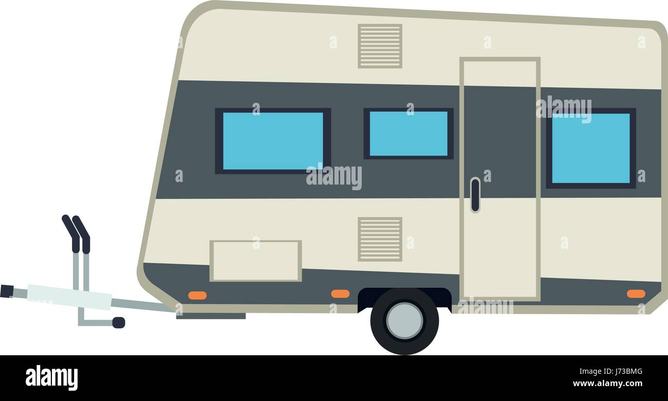 camper trailer vacation travel outdoor image Stock Vector Image & Art ...