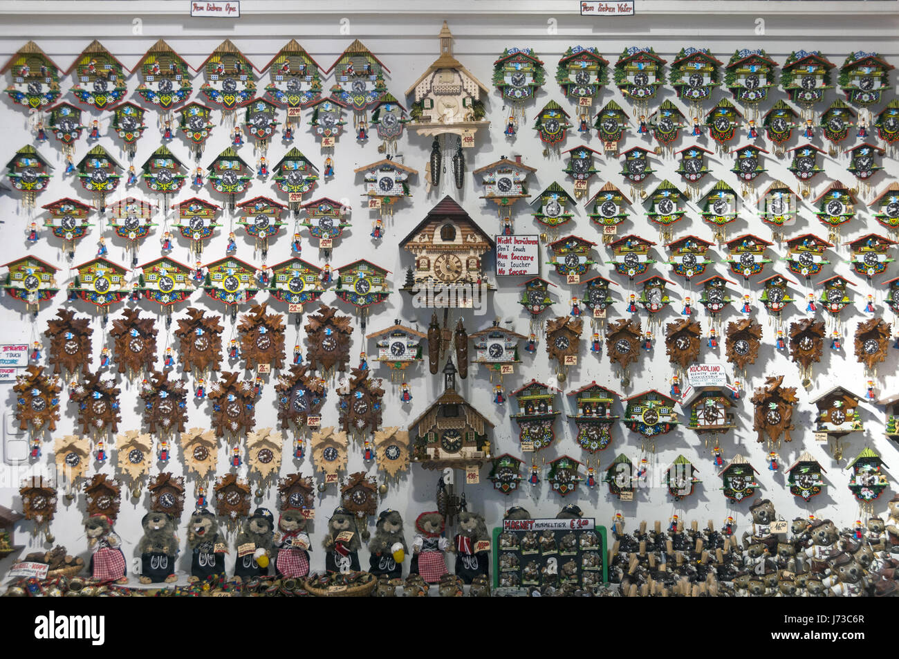 Austria, Salzkammergut, St Wolfgang, cuckoo clocks Stock Photo Alamy