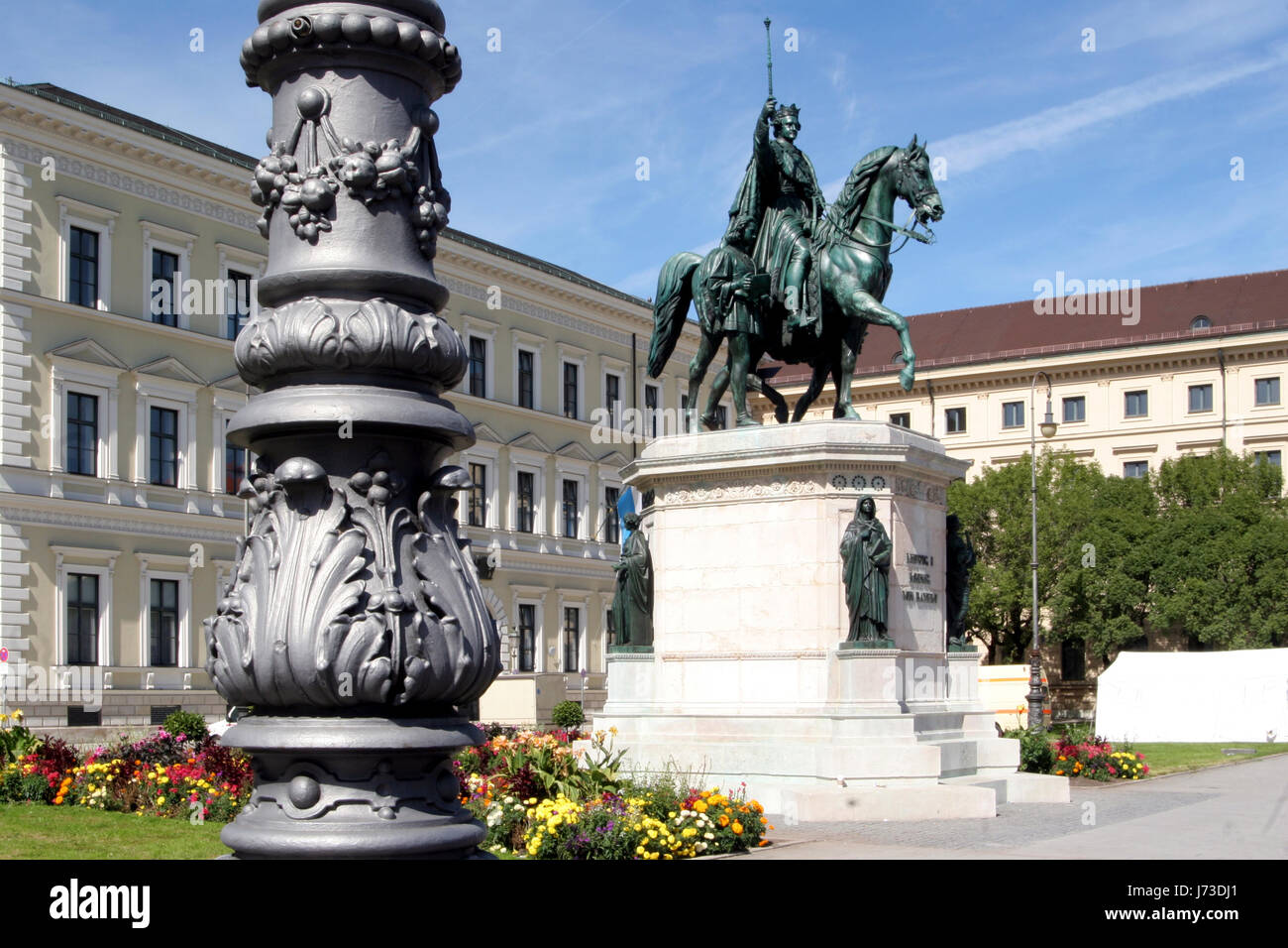 statue bavaria power munich politics emperor king design shaping formation Stock Photo