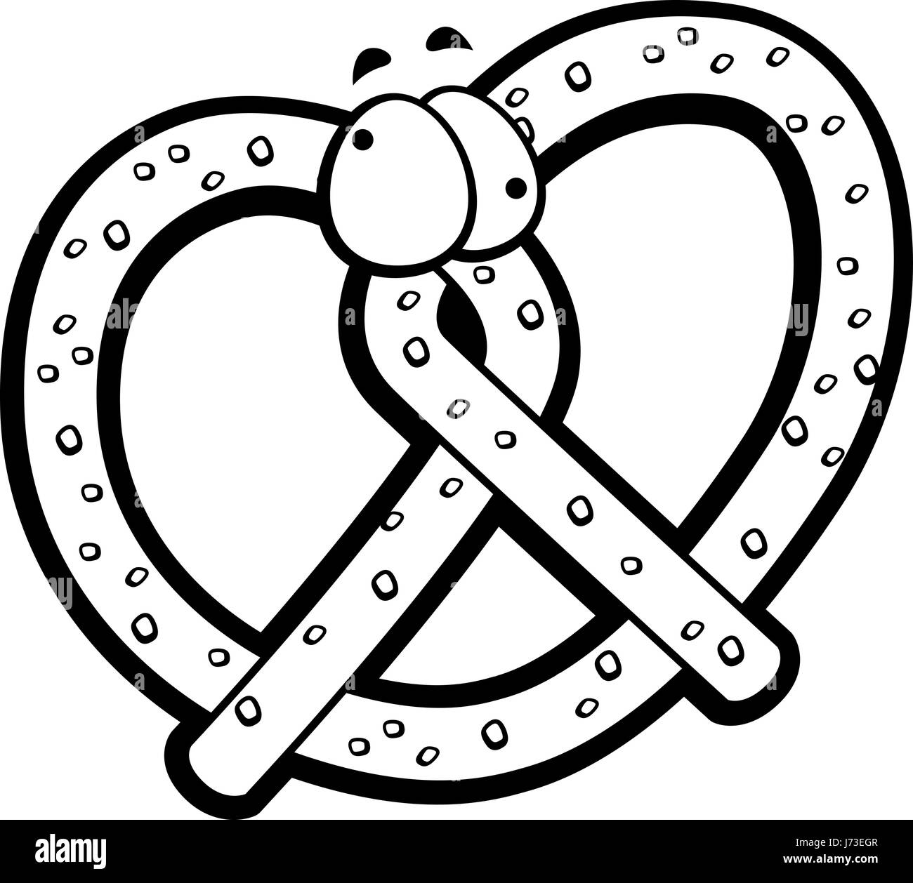 Pretzel clip art black and white
