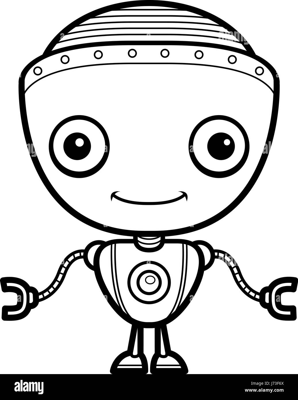 Robot boy cartoon Black and White Stock Photos & Images - Alamy