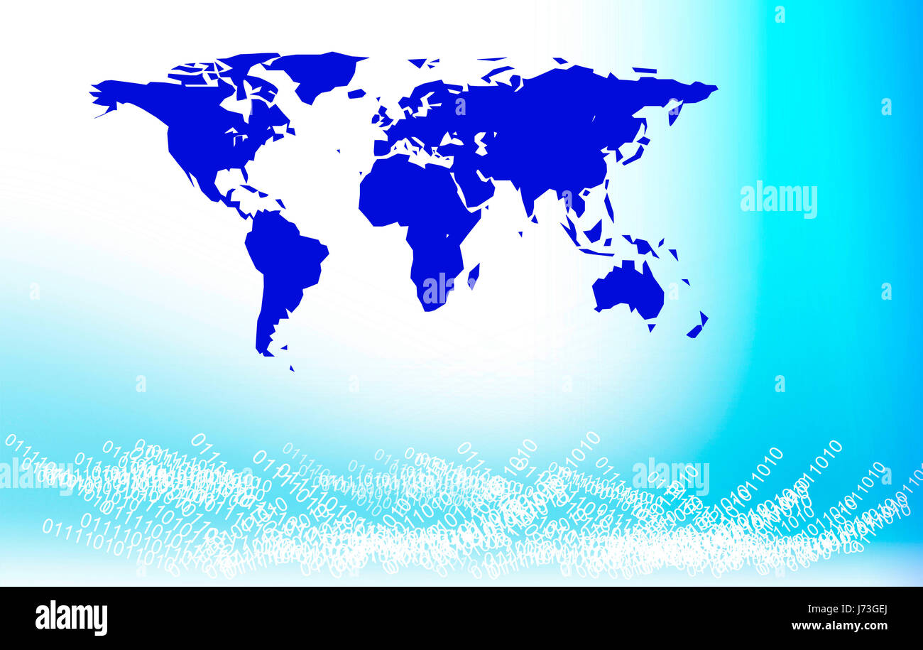 binary code background world map Stock Photo - Alamy