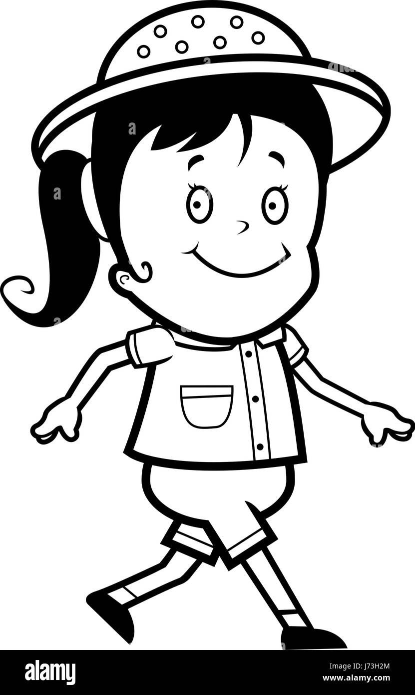 child walking clipart black and white