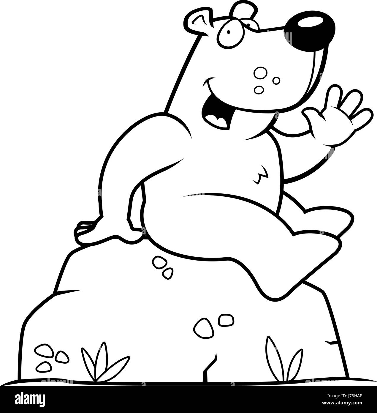 A happy cartoon bear sitting and smiling Stock Vector Image & Art - Alamy