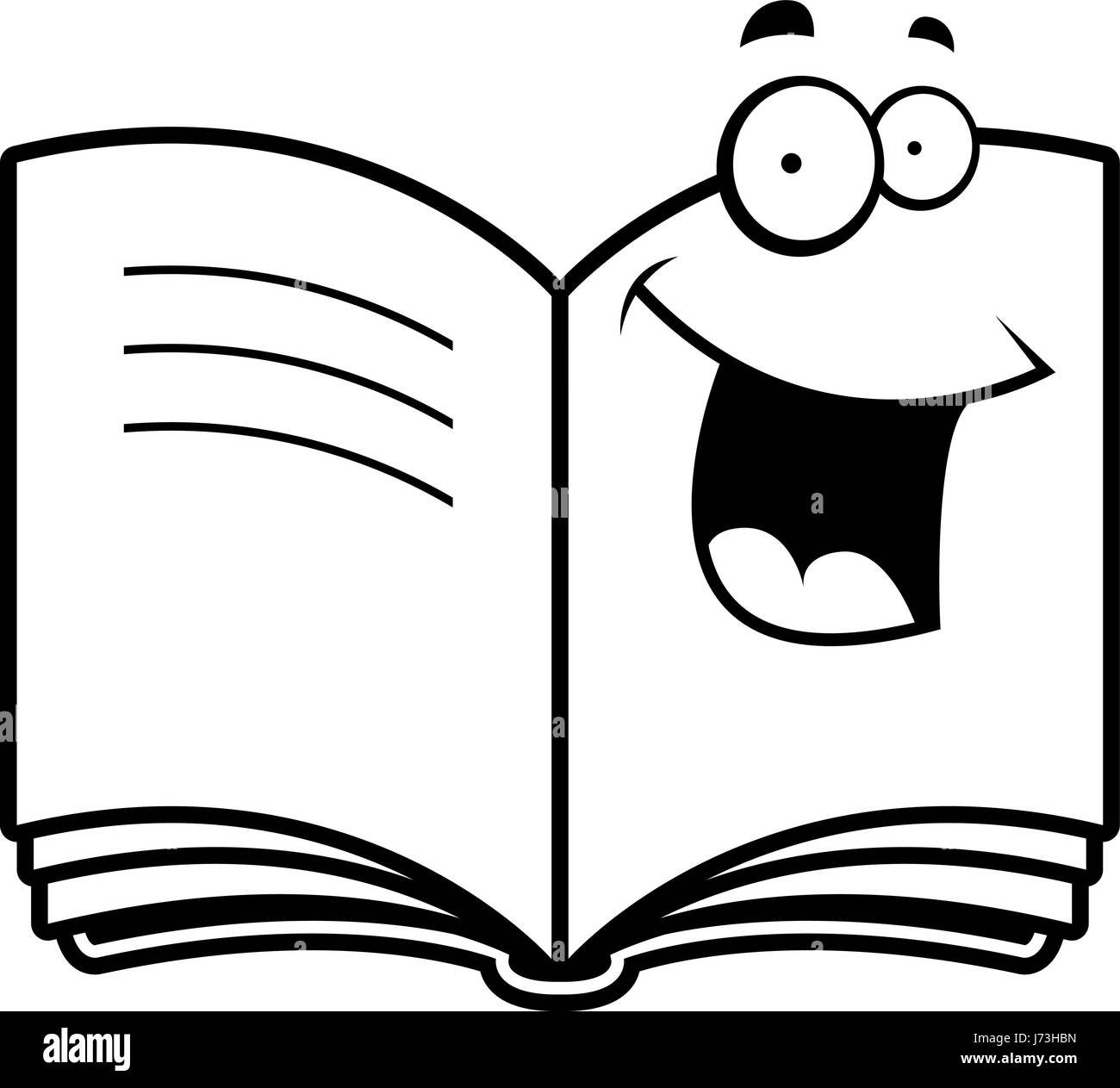 Cartoon open book Black and White Stock Photos & Images - Alamy