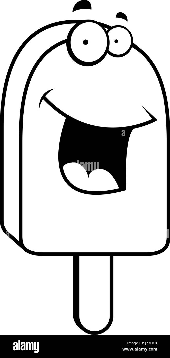 A cartoon ice cream bar smiling and happy Stock Vector Image & Art Alamy