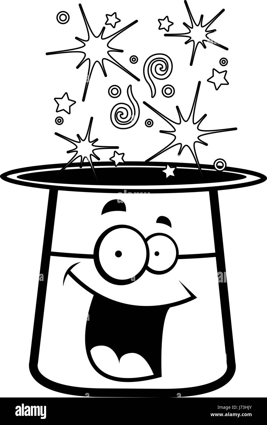 A cartoon magic top hat smiling and happy Stock Vector Image &amp; Art - Alamy