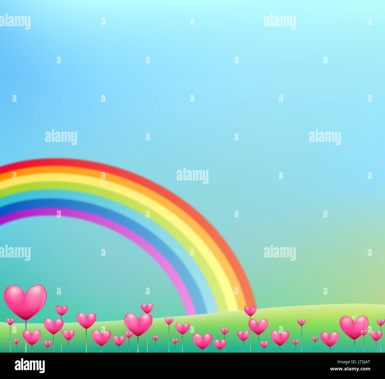 Hub frugter robot rainbow firmament sky heart nature blue beautiful beauteously nice  environment Stock Photo - Alamy