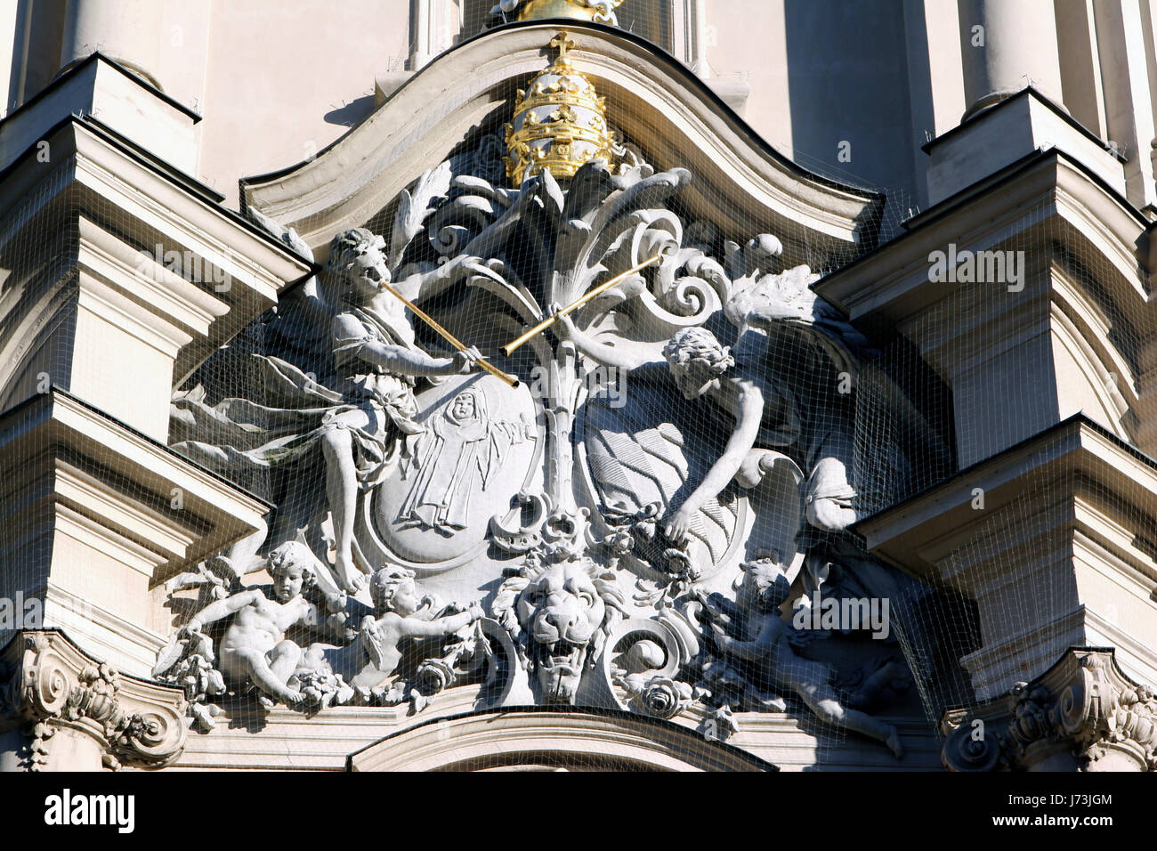 religion church bavaria germany german federal republic munich facade old Stock Photo