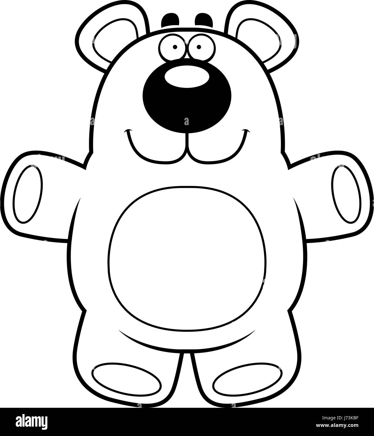 A happy cartoon stuffed teddy bear smiling Stock Vector Image & Art - Alamy