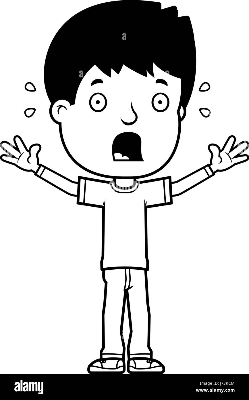 Cartoon of screaming boy hi-res stock photography and images - Page 2 -  Alamy