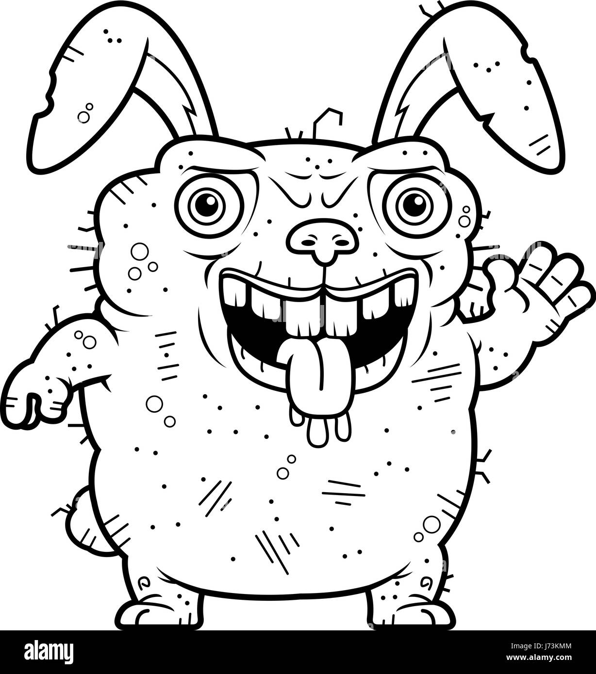 Ugly bunny drawing