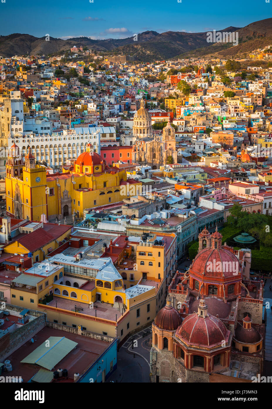------ Guanajuato is a city and municipality in central Mexico and the capital of the state of the same name. It is part of the macroregion of Bajío.  Stock Photo