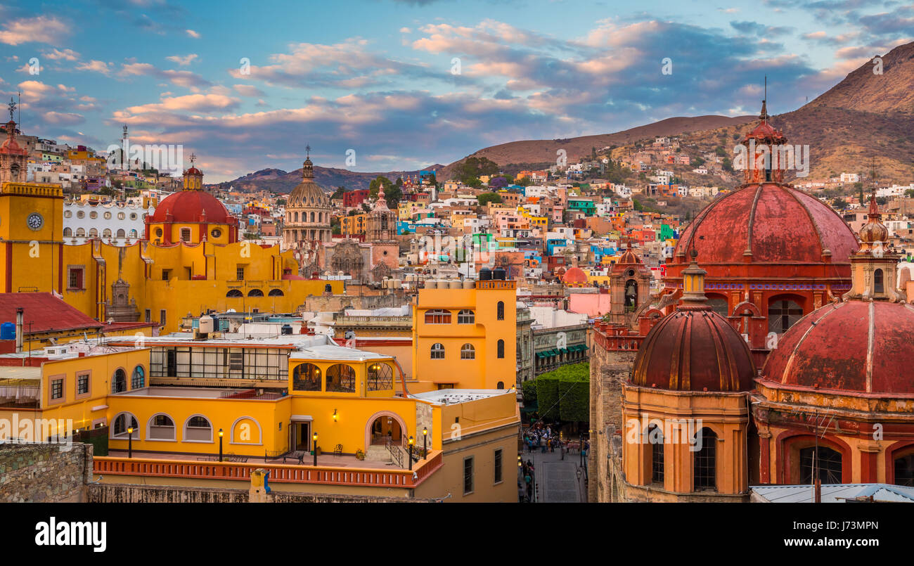 ------ Guanajuato is a city and municipality in central Mexico and the capital of the state of the same name. It is part of the macroregion of Bajío.  Stock Photo