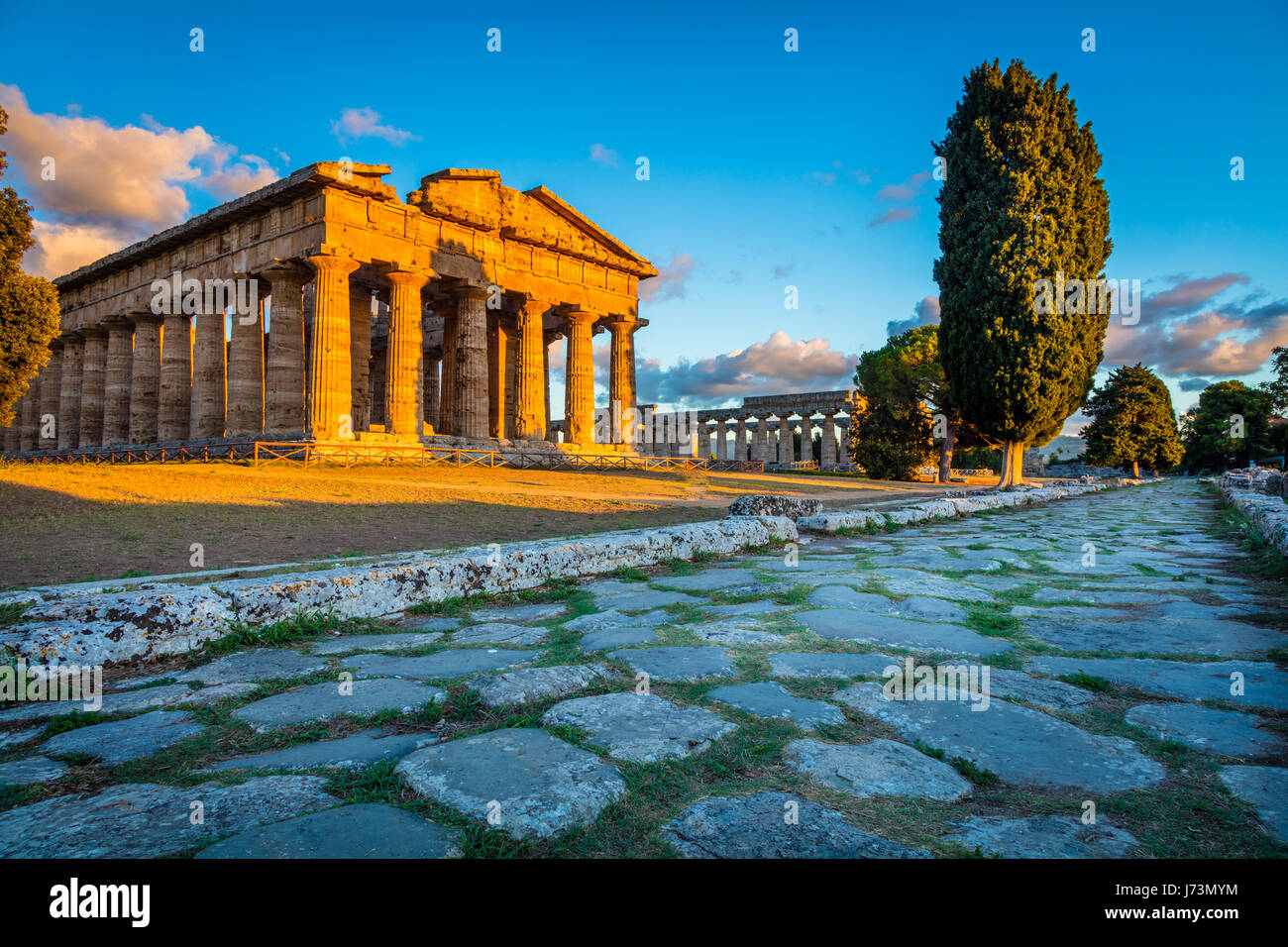 Paestum was a major ancient Greek city on the coast of the Tyrrhenian Sea  in Magna Graecia (southern Italy Stock Photo - Alamy