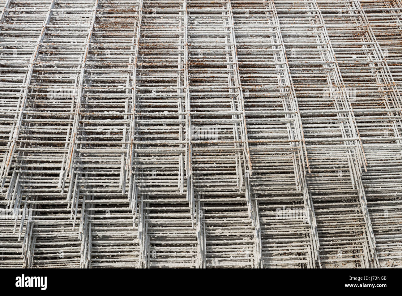 Stacked rebar grids at the construction site Stock Photo Alamy