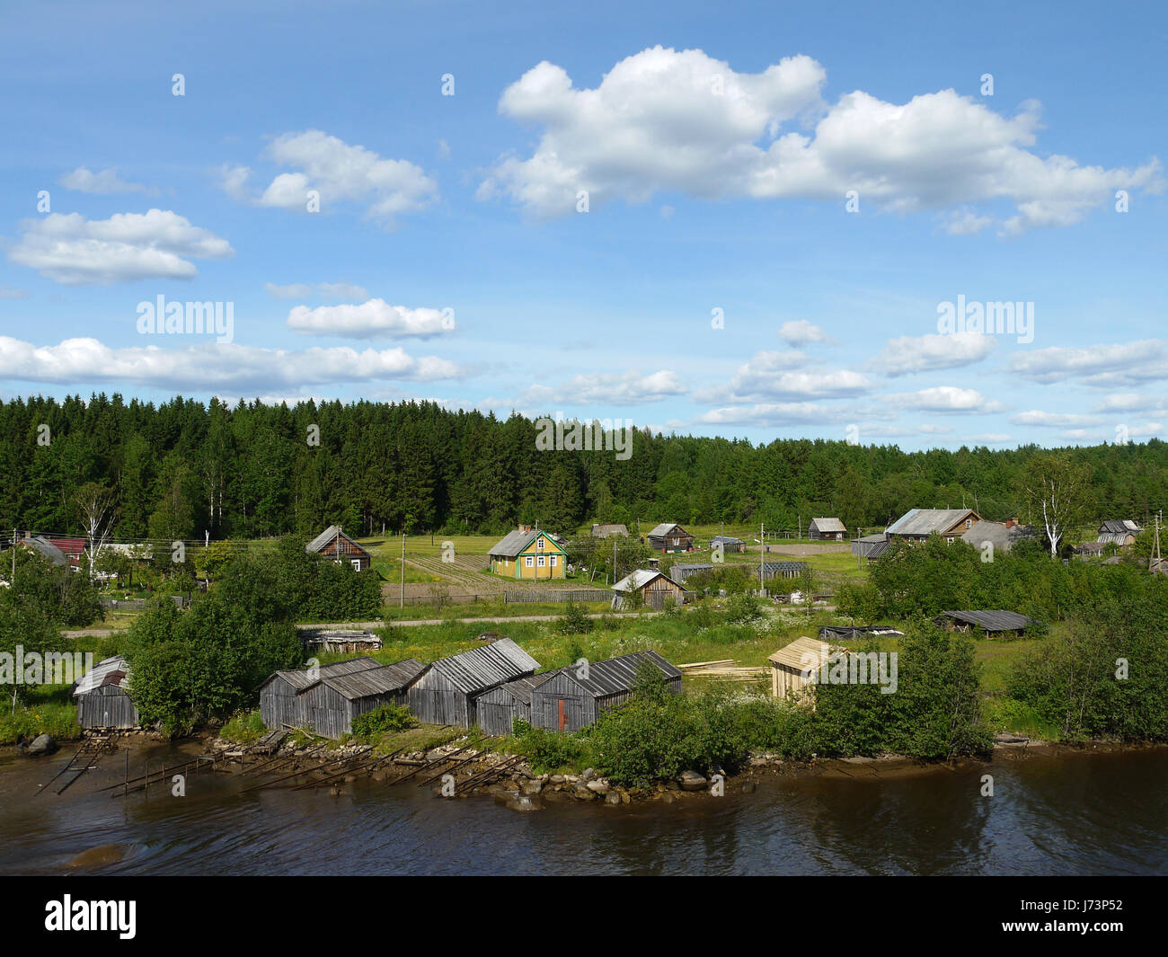 village on the volgabaltic waterway Stock Photo Alamy