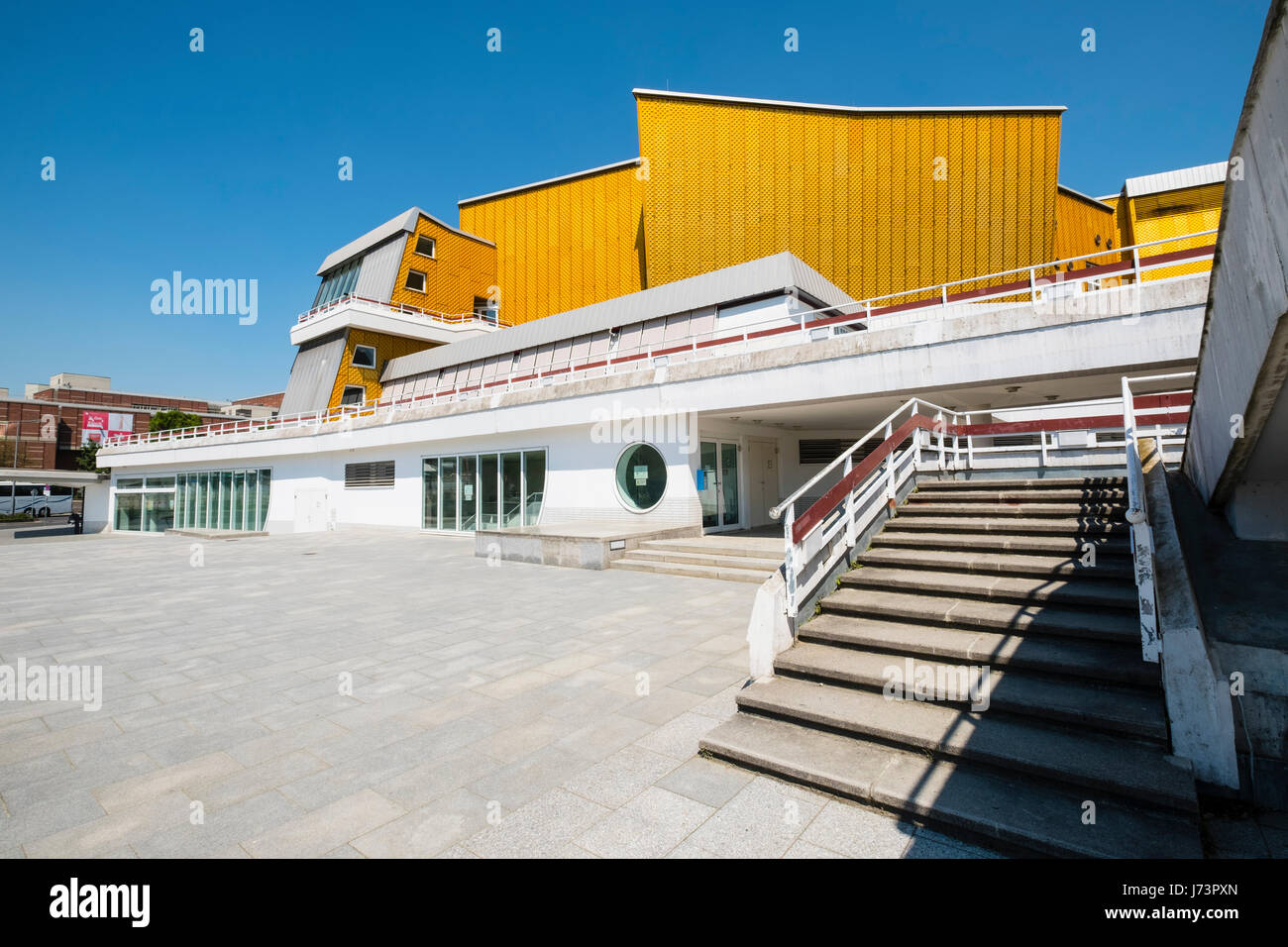 Exterior view of Berlin Philharmonie concert hall, home of Berlin Philharmonic (Berliner Philharmoniker) orchestra in Berlin, Germany Stock Photo