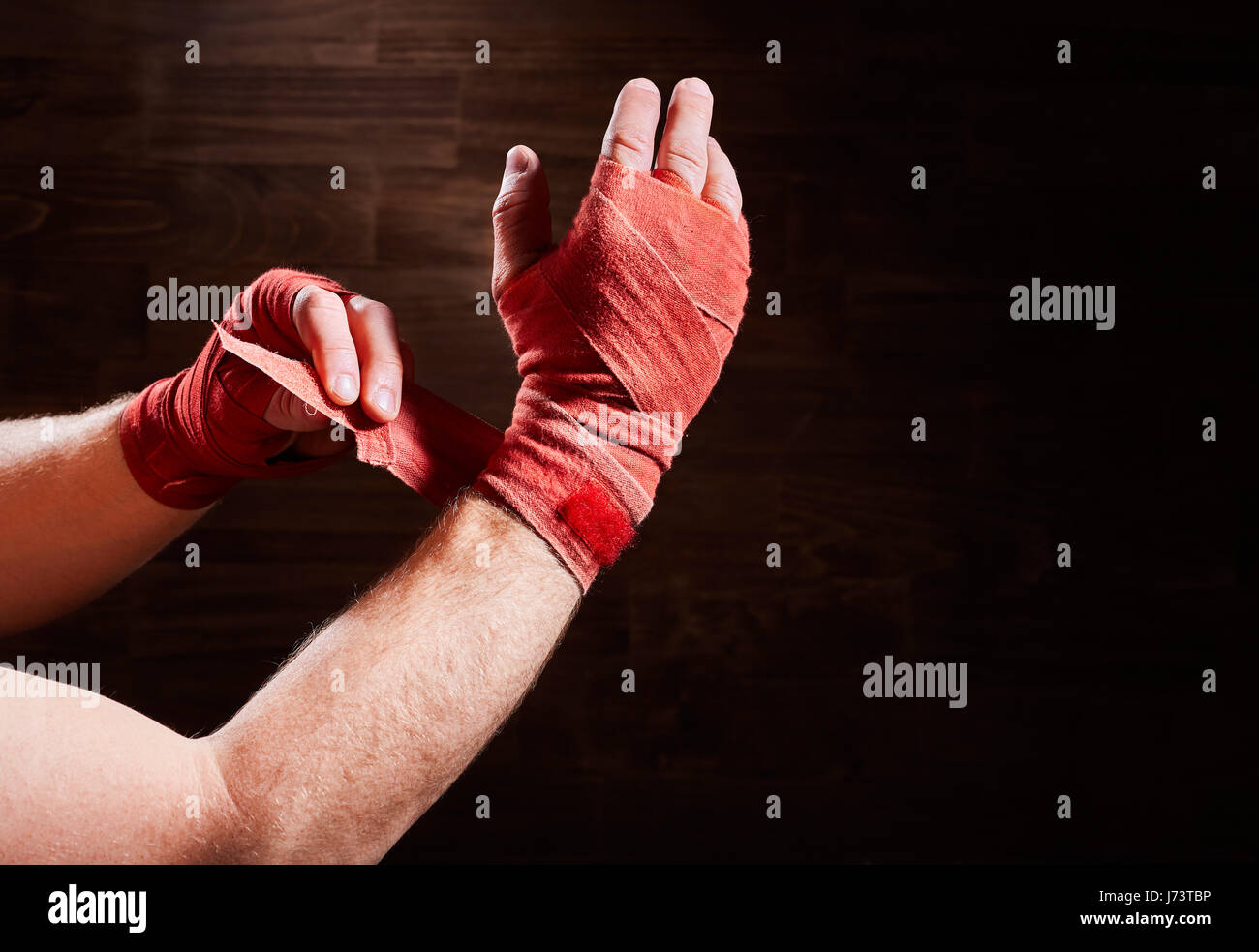 Muscular male putting on boxing hi-res stock photography and images - Alamy