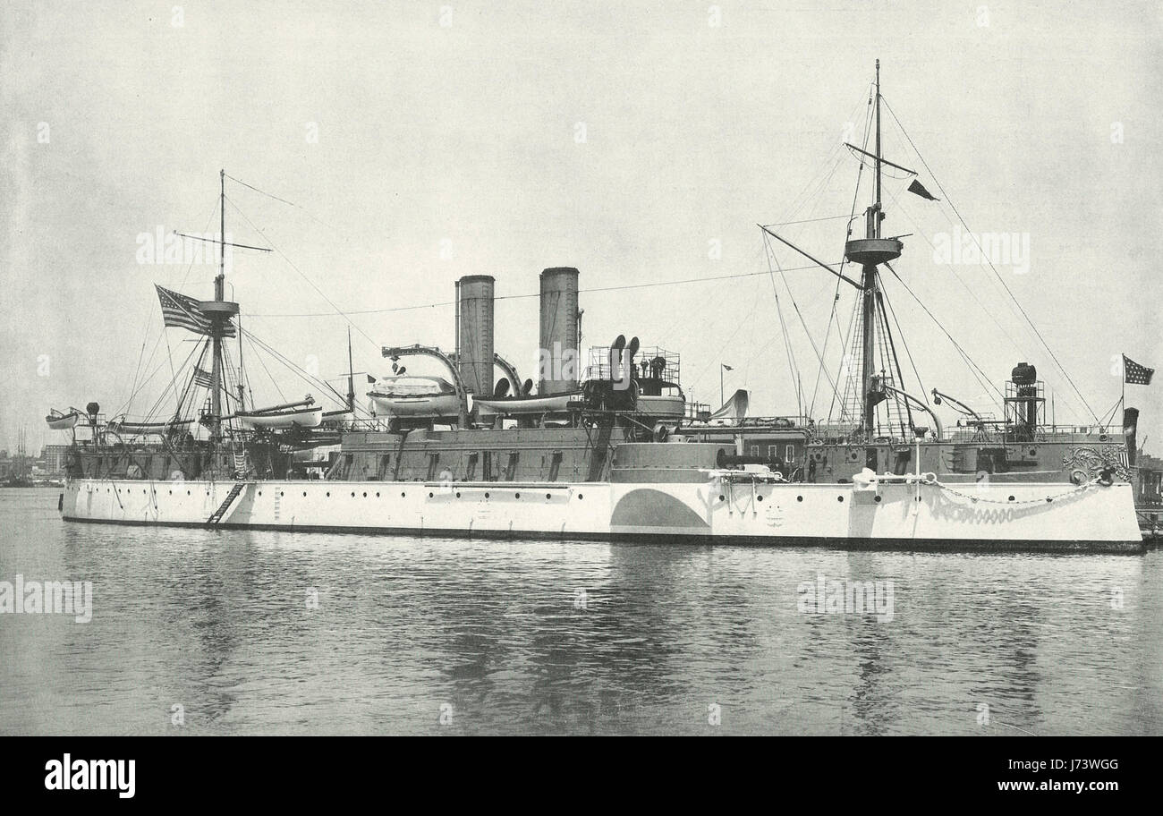 The Battleship USS Maine, later sunk in Havana, Cuba Stock Photo