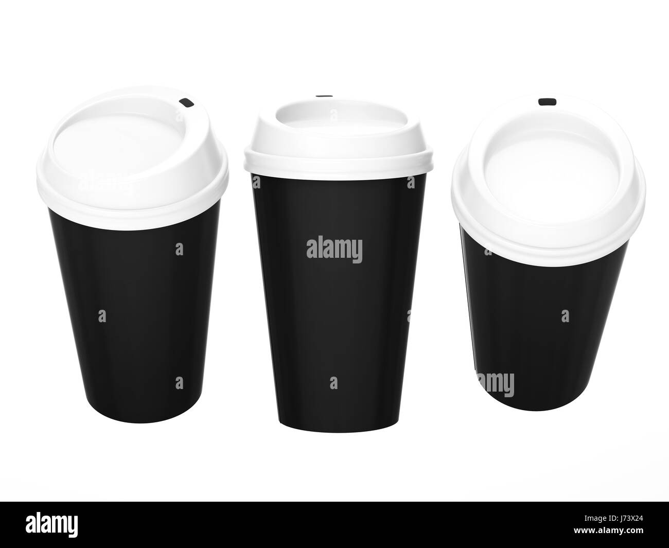 General  cup packaging  for coffee or tea with clipping path, template for your design or artwork Stock Photo
