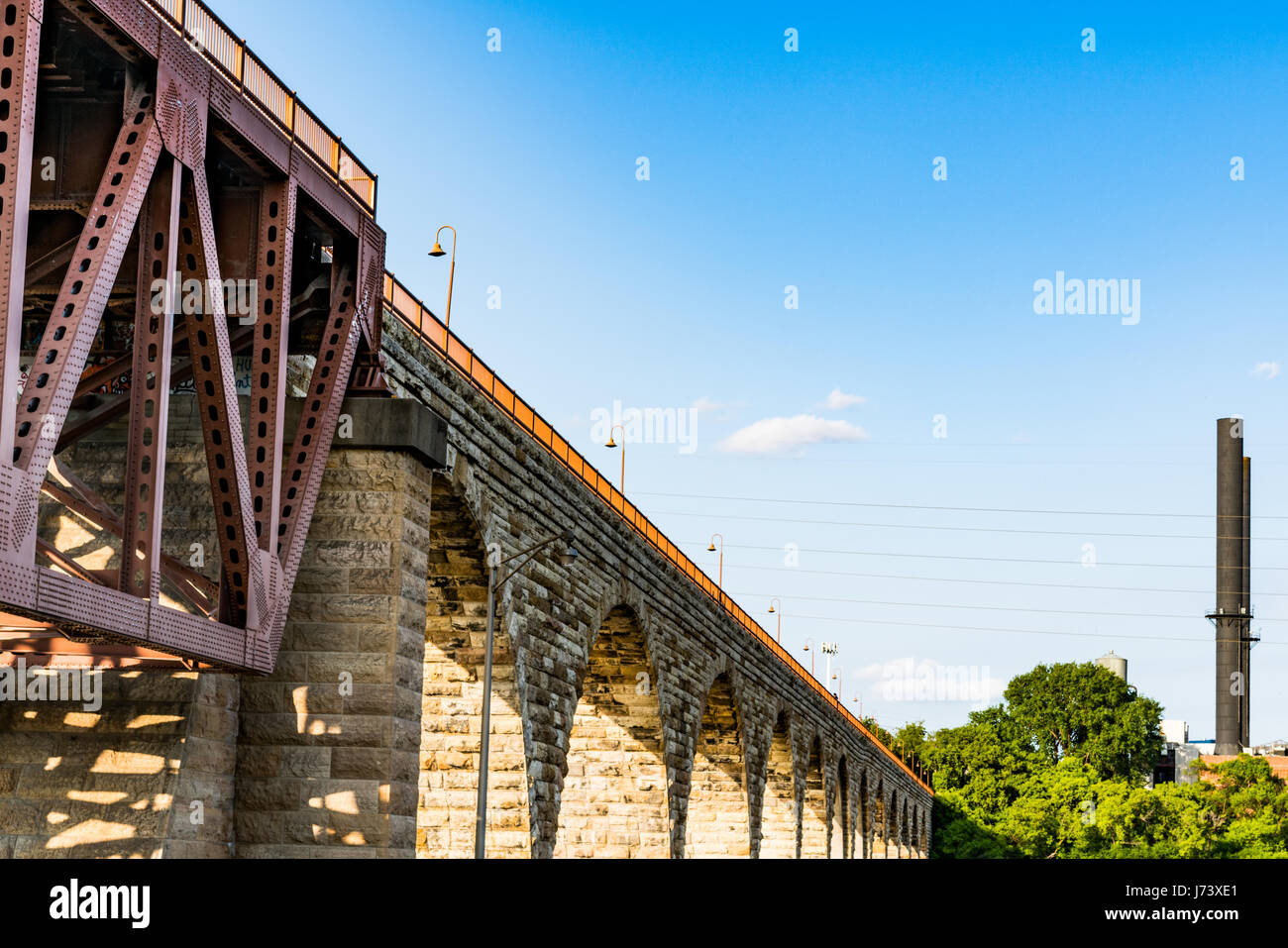 Seen from the Stone Arch Bridge in Minneapolis Stock Photo Alamy