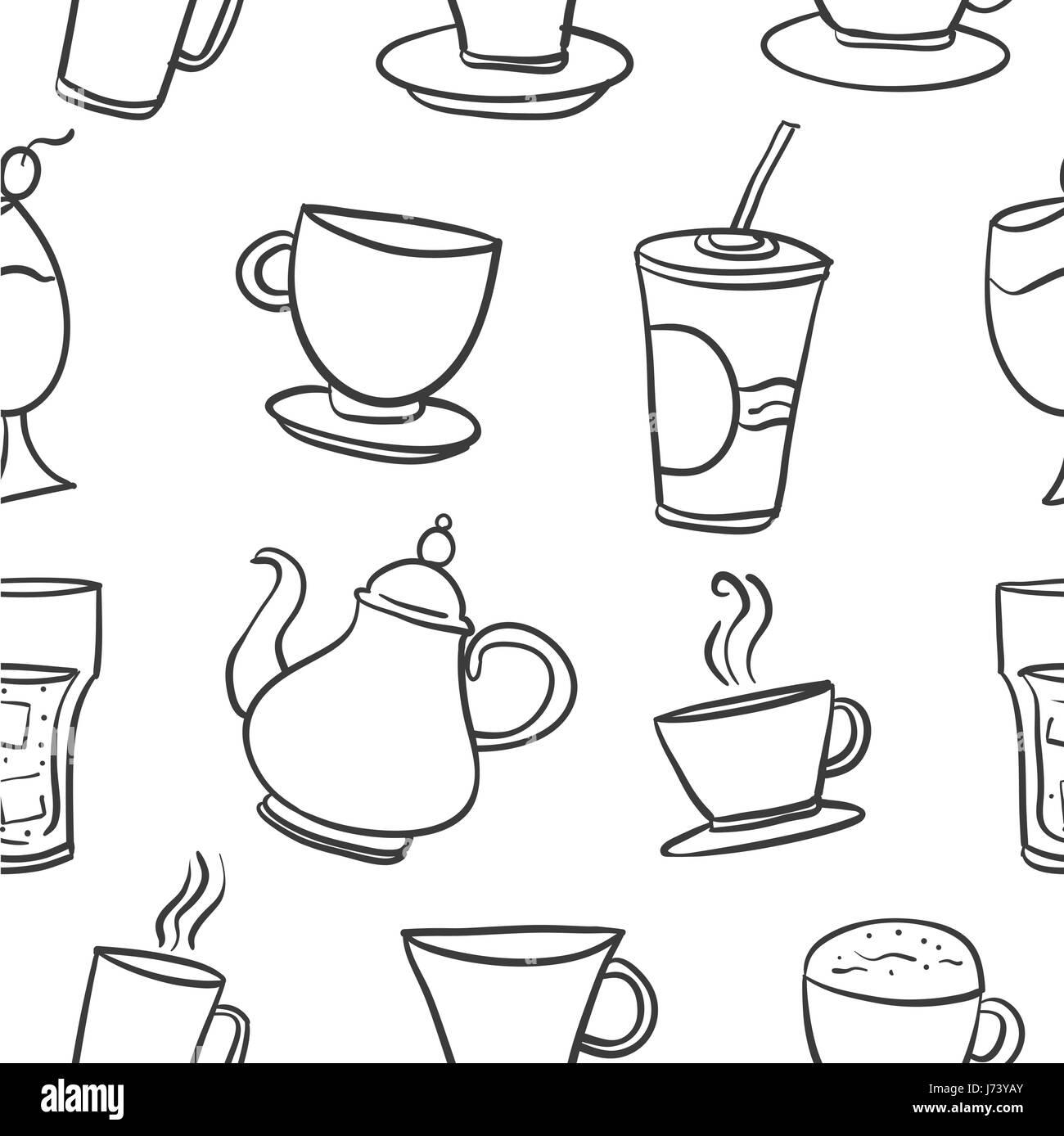 Doodle various drink theme collection Stock Vector Image & Art - Alamy